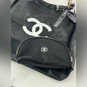 CHANEL Black and White Tote Bag